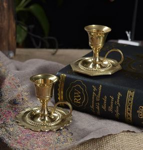 Bougeoirs en laiton Vintage Style français or laiton bougie bâton chic décorer maison festive hôtel restaurant table de mariage - Product Image 3