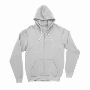 Sudadera con capucha de lana de algodón ecológico de invierno para hombre, tejido de punto transpirable, forro sólido, cierre de cremallera, logotipo personalizado antiretráctil, OEM, venta al por mayor - Product Image 3