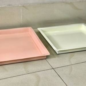 Bandeja de hierro sencilla y moderna para decoración del hogar, bandeja apilable de Metal ensamblada, colorida, para joyería - Product Image 2