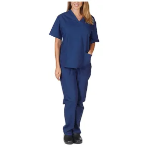 Bonito Personalizado Tecido Elástico Enfermeira Scrub Suit Bacteriostática Vestuário Médico Enfermeira Hospitalar Jaqueta