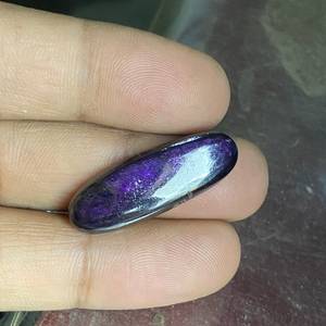 Piedra preciosa natural de purpurita, piedra de cabujón, purpurita de fuego púrpura, piedra trasera plana, forma ovalada, gemas y piedras sueltas genuinas, OEM a granel - Product Image 4