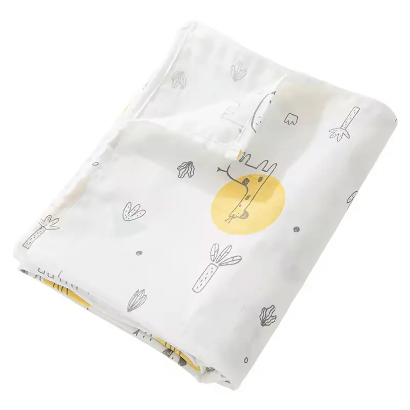 100% organic Cotton Baby Muslin Swaddle Blankets Super Soft Breathable Comfy Baby muslin Swaddle Wrap Blanket For Infant