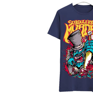 T-shirt à manches courtes en coton premium, col montant, couture durable, toucher doux, couleurs vibrantes, coupe vintage, tissu en sergé - Product Image 3