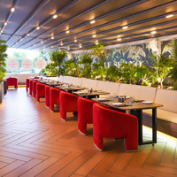 Chaise de salle à manger en velours luxueux avec dossier incurvé et rembourrage pour restaurant, hôtel, café, mobilier commercial