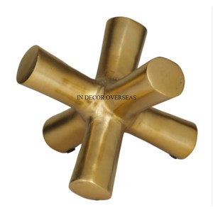 Forme ronde Unique Fantaisie Texture Designer Argent Brillant Poli Heavy Duty Métal Sculpture Décorative À La Maison En Prix Impressionnant - Product Image 5