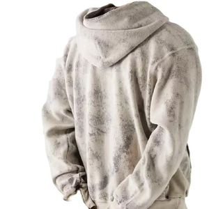Sudadera con capucha lavada ácida precio al por mayor calidad superior en línea para hombres de peso pesado en blanco Regular Fit hombres de lujo Sudadera con capucha lavada ácida - Product Image 2