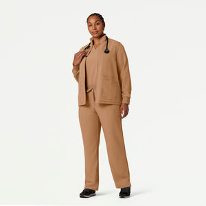 ชุดยูนิฟอร์มโรงพยาบาลแบบมีซิปสำหรับบุรุษ สตรี และยูนิเซ็กซ์ ชุดแพทย์ ชุดพยาบาล แจ็คเก็ตแบบมีซิปเต็มตัว - Product Image 4