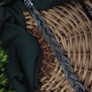 Collier ras du cou élégant en argent allemand de haute qualité du fournisseur indien direct Meilleure vente Bijoux ethniques faits à la main Motif géométrique - Product Image 2