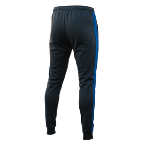 Survêtement unisexe noir et bleu, à capuche zippée, sportif, extensible dans quatre directions, séchage rapide, deux pièces, coupe classique, pour l'été, avec détails latéraux aux genoux - Product Image 6