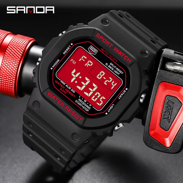 SANDA 2107 Fashion Top Brand G Style Digital Watch Men Waterproof Ms Sport Watches Boy Girl Electronic Watch Relogio Masculino