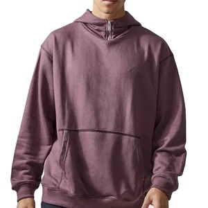 เสื้อฮู้ดผู้ชายโอเวอร์ไซส์แบบ1/4วินเทจเสื้อฮู้ดแบบมีซิปไซส์ใหญ่พิเศษเสื้อครอปแบบสวมหัวสำหรับผู้ชายผลิตโดยกีฬาของ dikson - Product Image 1