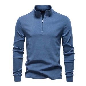 Logo personnalisé coton lourd pleine fermeture éclair sweat à capuche 350gsm surdimensionné épais goutte épaule demi fermeture éclair sweat - Product Image 1