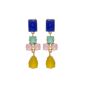 New Arrival <b>Long</b> Tassels <b>Earrings</b> Unique Colours Gemstone <b>Earrings</b> Classic Design <b>Earrings</b> by Gemstone - Product Image 1