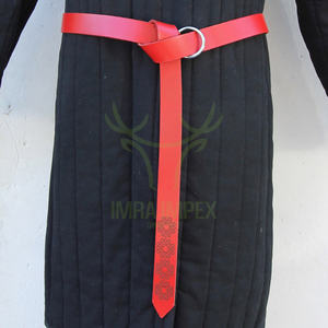 Imra Impex Cinturón de cuero estilo vikingo rojo hecho a mano con diseño de nudo de amor Cinturón de cintura medieval histórico para disfraces de recreación - Product Image 4