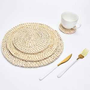 Assiette en rotin faite à la main rustique ronde plateau de panier décoratif naturel écologique pour cuisine salle à manger nourriture pain Fruits - Product Image 1