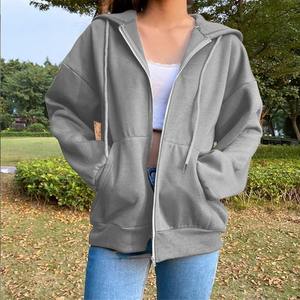Adults Wear Autumn <b>Fleece</b> <b>Hoodie</b> Solid Color Hooded Korean Fashion Sweatshirts Long Sleeve <b>Hoodies</b> for Female - Product Image 6