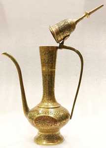 Digender en laiton fait à la main de style traditionnel moderne antique avec travail en émail - Product Image 2