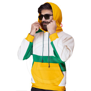 Sudadera con Capucha Gruesa para Invierno, con Costuras Resistentes, Corte Regular, Color Sólido, Capucha Ajustable, Tejido de Felpa, Poliéster/Algodón - Product Image 1
