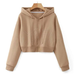 Nouveauté : sweat à capuche court pour femme, style streetwear d'hiver |   Sweat-shirts tendance 100% coton respirants et personnalisables - Product Image 1