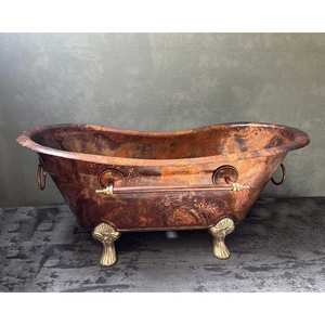 อ่างอาบน้ำอิสระทองแดงสองชั้นผู้ผลิตและผู้ส่งออกที่เป็นที่ต้องการสูงจากอินเดียฟังก์ชันแช่ - Product Image 5