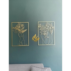 Arte de pared de hoja de Metal al por mayor decoración moderna oro cuadrado colgante pared arte hecho a mano Metal interior hoteles pared artes - Product Image 6