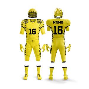 Conjuntos de fútbol americano de poliéster genuino de la mejor calidad, uniformes transpirables de secado rápido para adultos al por mayor - Product Image 2