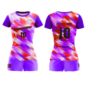 Uniforme de Voleibol para Mujer, Elástico, Ligero, Conjunto de Jersey y Pantalones Cortos, Ajuste Atlético, Duradero, Estampado - Product Image 4