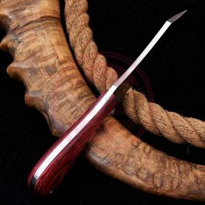 Cuchillo pelador de acero de Damasco hecho a mano personalizado, hoja fija, cuchillos peladores de espiga completa, cuchillos de caza - Product Image 6