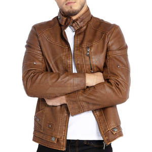 Chaqueta de Cuero Ligera al por Mayor, Chaqueta de Cuero Cómoda para Hombre, Venta en Línea de Chaquetas de Cuero para Hombre - Product Image 2