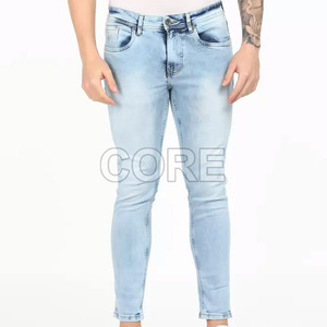 Dernière conception de haute qualité dernier style pantalons pour hommes 2025 meilleur prix pantalon en jean pour hommes coupe ajustée - Product Image 1