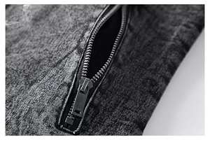 Chaqueta de Mezclilla Safari para Motocicleta con Cuello Alto, Impermeable y Acolchada para Hombre, Modelo 2023 de Sophia, Diseño Sólido, Informal, para Exteriores, con Forro de Algodón - Product Image 5