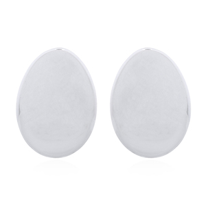 Timeless 925 plata esterlina estilo clásico disco ovalado Stud pendientes Tailandia joyería al por mayor - Product Image 1