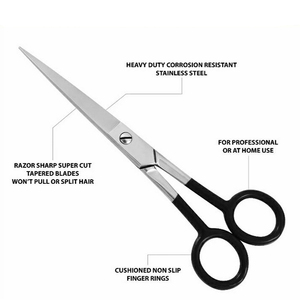 Tijera de pelo de acero inoxidable de alta calidad QNQ a la venta a bajo precio Tijera de pelo de fábrica hecha profesionalmente - Product Image 2