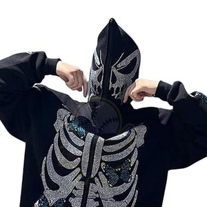 Sweats à capuche personnalisés avec strass, 100% coton, vêtements de sport d'hiver, haute qualité, séchage rapide, respirant, service OEM Pakistan - Product Image 3