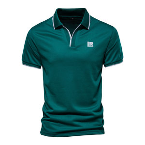 T-shirts polo de sport souple de haute qualité pour hommes, manches courtes confortables, longueur estivale, logo personnalisé, couleur unie - Product Image 1