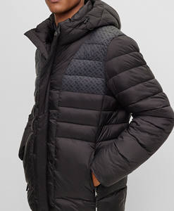 Veste matelassée surdimensionnée pour homme avec capuche, couleur personnalisée, deux tons, lourde, streetwear, hip hop, veste matelassée pour homme - Product Image 5