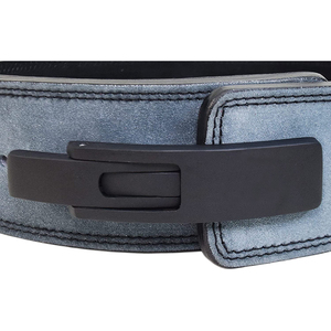Wholesale Leather Weightlifting Belt with Lever Buckle Suede Powerlifting <b>Back</b> <b>Support</b> Gym Training Belt Custom Branding - Product Image 3