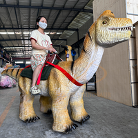 Dinosaure animatronique réaliste électrique à monnayeur, type scooter, étanche, pour usage intérieur/extérieur, idéal pour centres commerciaux