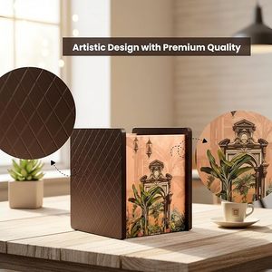 Smooth Finish Wooden Printed <b>Utensil</b> Holder Budget <b>Storage</b> for Spoons Ladles and Spatulas Printed <b>Utensil</b> Holder - Product Image 4