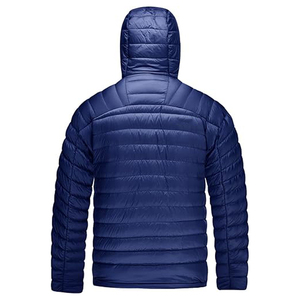 Chaqueta con capucha para hombre Resistente al agua Puffer Cremallera completa Chaqueta de invierno con capucha a prueba de viento Bolsillo con cremallera frontal Servicio OEM - Product Image 3