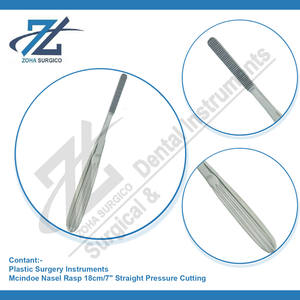 MCINDOE Nasel Rasp 18cm/7 Corte a presión recto Base de cirugía plástica de alta calidad Fabricante de instrumentos quirúrgicos Pakistán - Product Image 4