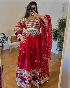 Vestido Kuchi afgano Vintage hecho a mano bordado tradicional Pashtun cultura vestido Casual para mujer ropa de Festival - Product Image 3