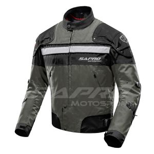 Sapro <b>Men's</b> Red Black Motorcycle <b>Jacket</b> Full Sleeve Reflective Windproof Waterproof Breathable Polyester Plus Size Racing Wear - Product Image 6