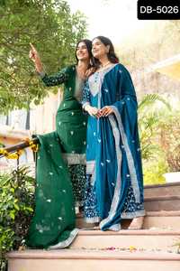 Latest Women Wear Heavy Salwar Kameez Suit Collections for Wedding and Festival Wear Embroidery Sequence work Traditional Dress - Product Image 6