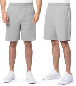 <b>Mens</b> Casual <b>Lounge</b> <b>Shorts</b> Solid Canvas Breathable Quick Dry Flexible Waist Relaxed Fit Daily Home Wear Wholesale - Product Image 1