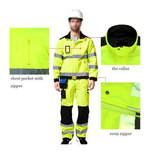 Chaqueta de trabajo de alta visibilidad para construcción, uniforme de trabajo para hombres, monos, camisa y pantalón reflectantes de seguridad Industrial - Product Image 4