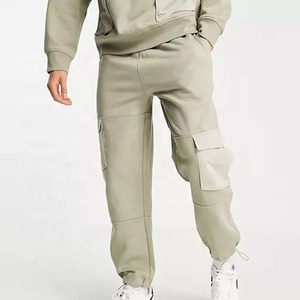 Tenue de survêtement 2 pièces pour homme, ensemble de jogging, fitness, marque privée, jogging, coton, polaire, survêtement cargo - Product Image 5