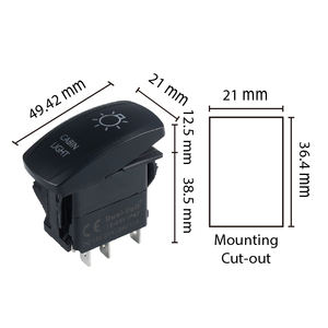 Interrupteur à bascule de haute qualité 12v marine avec conçu pour la fiabilité dans les applications marines critiques - Product Image 2