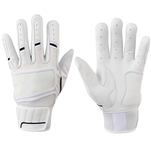Baseball Batting Gloves Custom Logo Genuine Leather OEM Custom High Grip Professional Lightweight Breathable Ambidextrous ODM - Product Image 1
