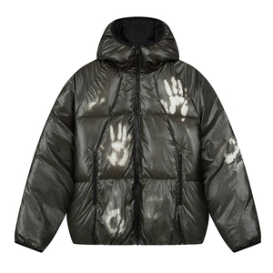 Chaqueta térmica con capucha y cremallera sensible al calor, que cambia de color, con logo frontal, para hombre adulto, la más vendida del invierno. - Product Image 1